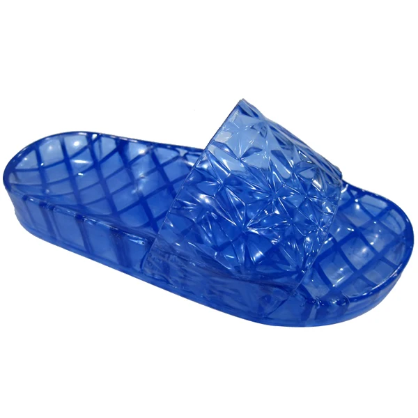 

Custom Ladies Transparent Durable Beach Sandals Non-slip PVC Jelly Slippers, As the picture