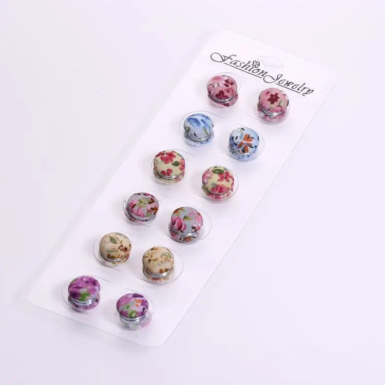 

2019 Korea Accessories For Jewelry Hijab Clothing Custom Brooch Womens Shawl Pins Round Magnetic Brooch, 6 colors as photo
