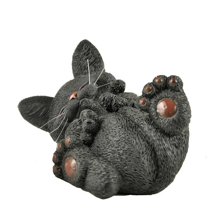 Halloween  Black Cat Polyresin Figurines For Home Decoration