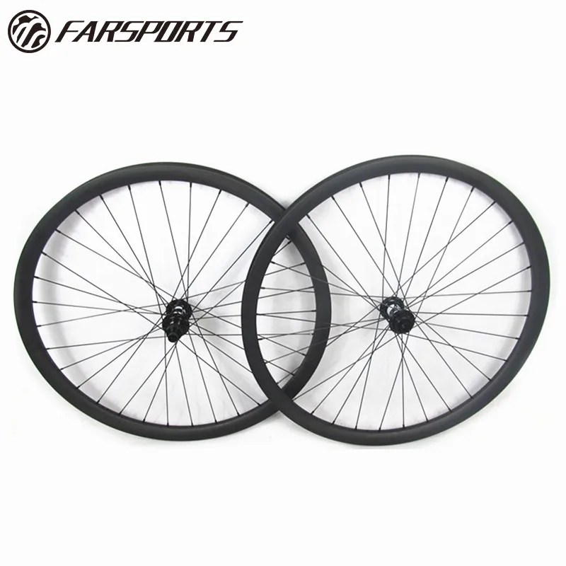 

Farsports carbon mountain bike wheel 27mm wide 23mm deep MTB bicycle wheels 28H/28H with Novatec D771/D772 hub