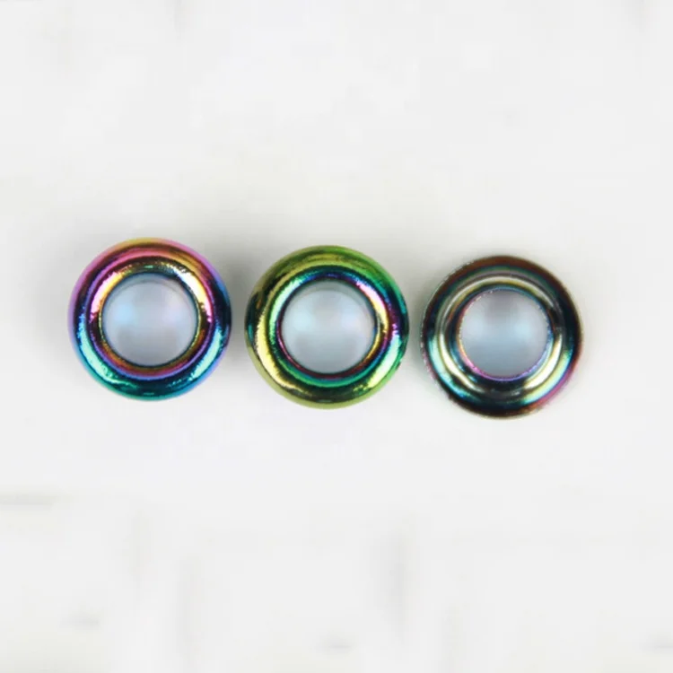  Nickle color 15mm round eylets brass eyelet and   washer