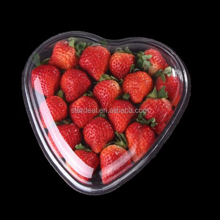 Custom Disposable Plastic Heartshaped Blister Tray For Fruit And Cake