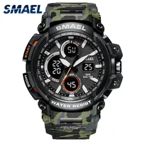 

Best Price Top Sale SMAEL 1708 Shock Resistant 50M Waterproof Camouflage Green Military Sport Man Digital Hand Watch