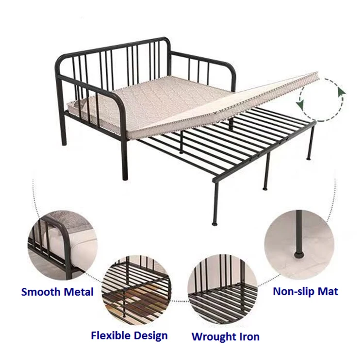 Hot Selling Multifunctional Iron Sofa Bed with Flexible design for Home Furniture DB-912