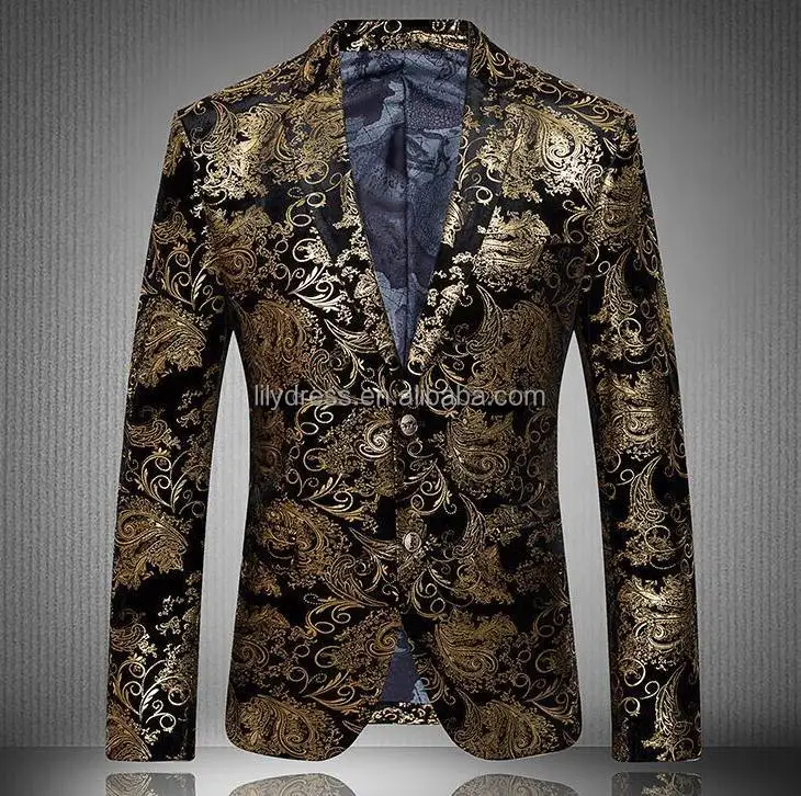 

2022 Blazers Gold Blazer For Men Autumn And Winter High-Quality Men's Married Suit Plus Size SA01 Slim Fit Man, As the pic