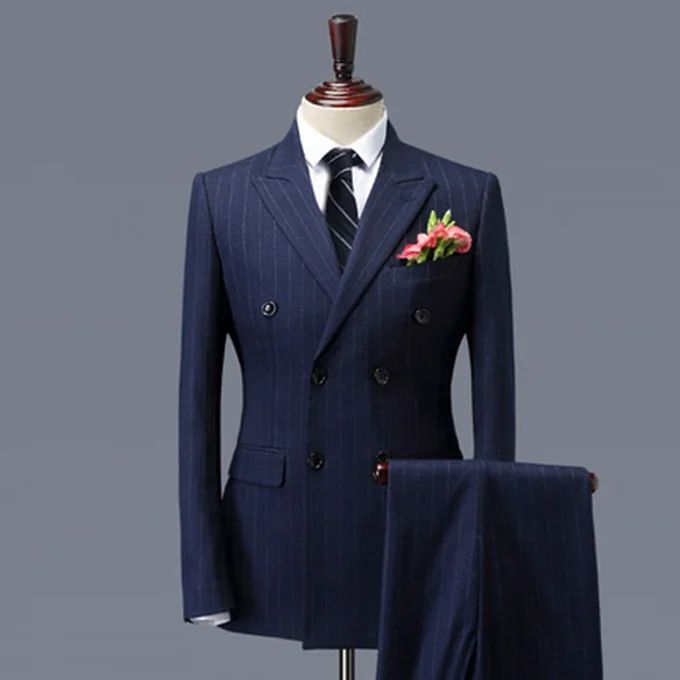 Suit Men's Formal Suit Korean Tailored Business Suit Three-piece ...