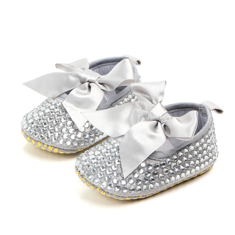 

Customized beautiful pearl design baby girl shoes, Silver/golden/rose/black