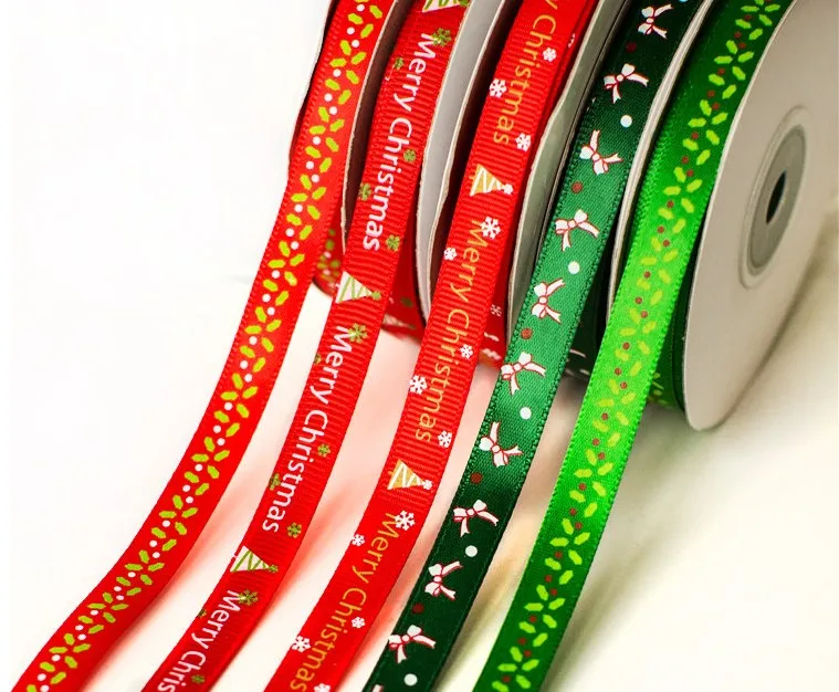 Oempromo wholesale merry christmas decoration ribbon