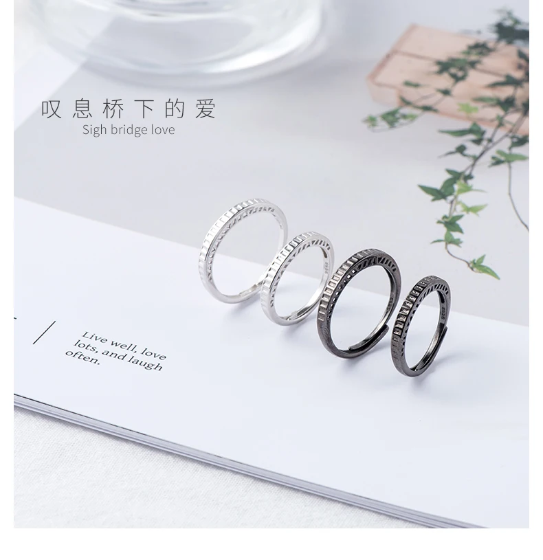 

925 sterling silver Bridge of Sighs love ring gift for valentines, Picture