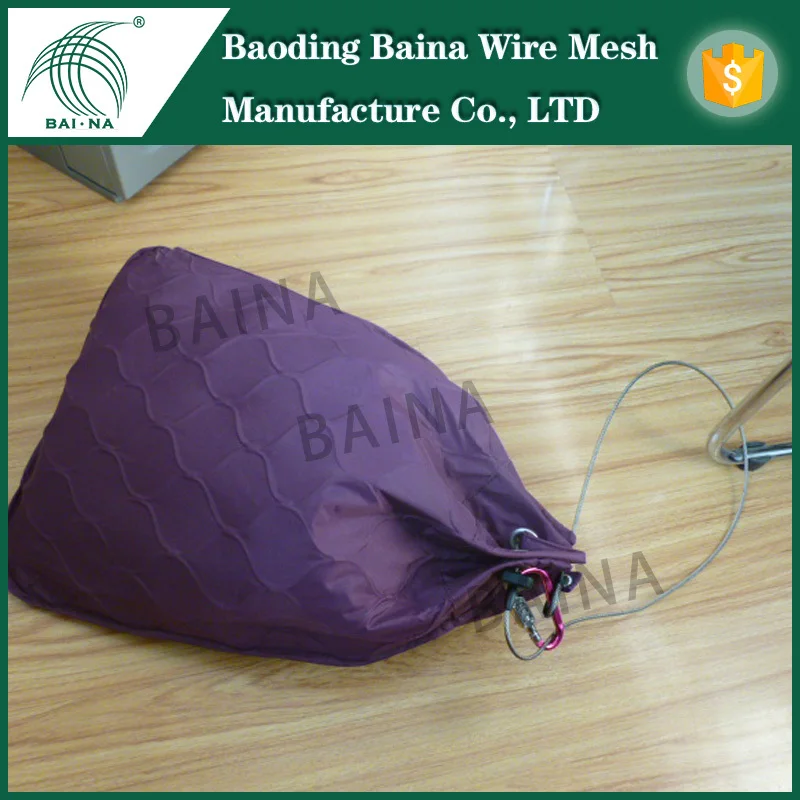 Alibaba China Manufacture Waterproof Metal Mesh Bags Anti Theft Bags