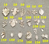 

custom zircon alloy leaf charms jewelry diy accessories mix leaf designs metal charms