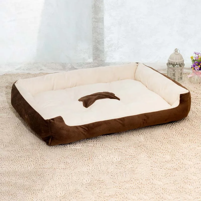 

Customized material new style hot sell high quality pet dog bed with bone pattern, Black;brown