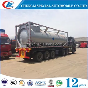 2 axles 20ft iso tank container 30ft container trailer 40ft 45ft