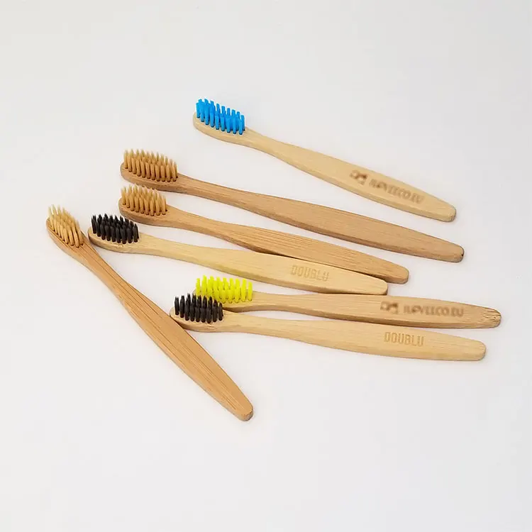 Wholesale Custom Logo Eco Friendly Kids Children Bamboo Toothbrush