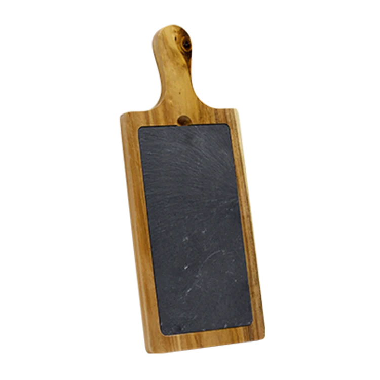 Slate Stone Wooden Steak Board