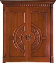 Villa de luxe portes d'entr&eacute;e en bois massif double porte