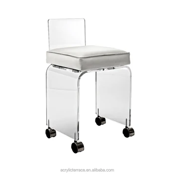 Small Acrylic Lucite Perspex Vanity Stool With Wheels And Cushion Rolling Stool Buy Acrylic Rolling Stool Stools With Wheels White Acrylic Cushion Stool Product On Alibaba Com