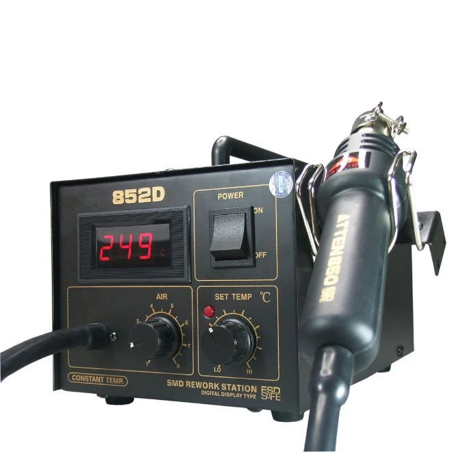 
852D Solder station Multifunction SMD/SMT rework station, hot air gun soldering iron DC power supply 3 in 1 