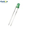 Long lead pins 3mm transparent green lens 572nm led diode for electronic kits
