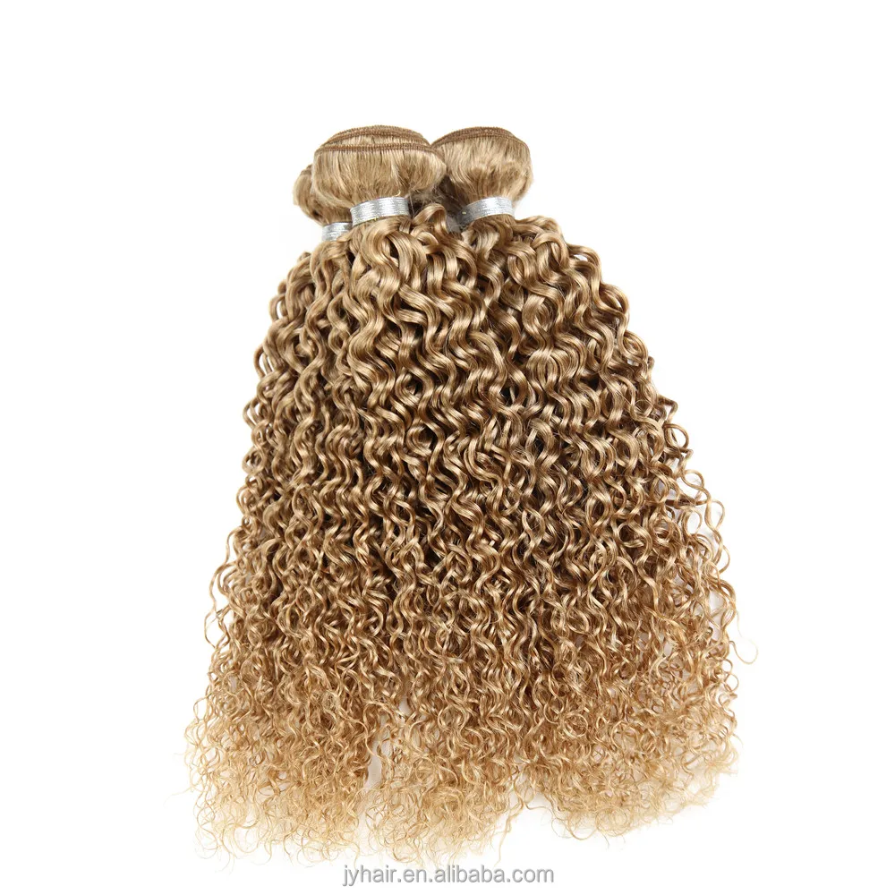 Original Brazilian Human Hair Weaves Janet Collection Curly Blonde