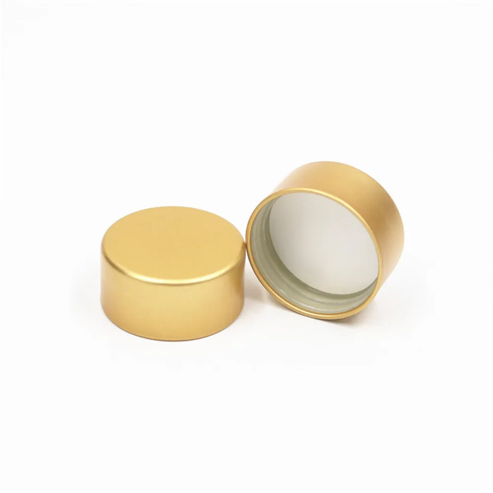 30x44mm Black Color Top Printed Embossed Logo Aluminum Ropp Cap Buy