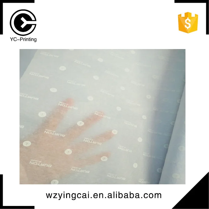 
China manufacturer customized black logo printed silk wrapping paper design wholesale 