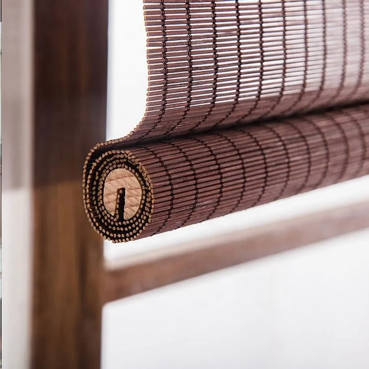 

printed vertical rattan bamboo & reed roll up blinds outdoor vertical bamboo folding curtains stick shower string door curtain, Green