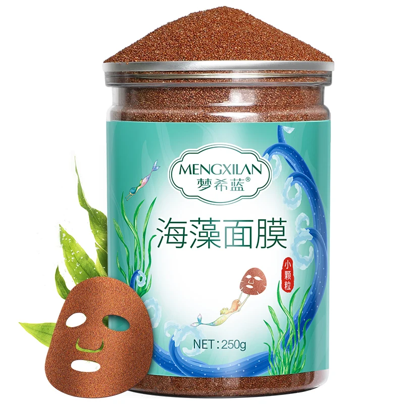

MENGXILAN With Collagen Face Mask Algae particle mask 250g algae tightening masque Seaweed mask, Brown