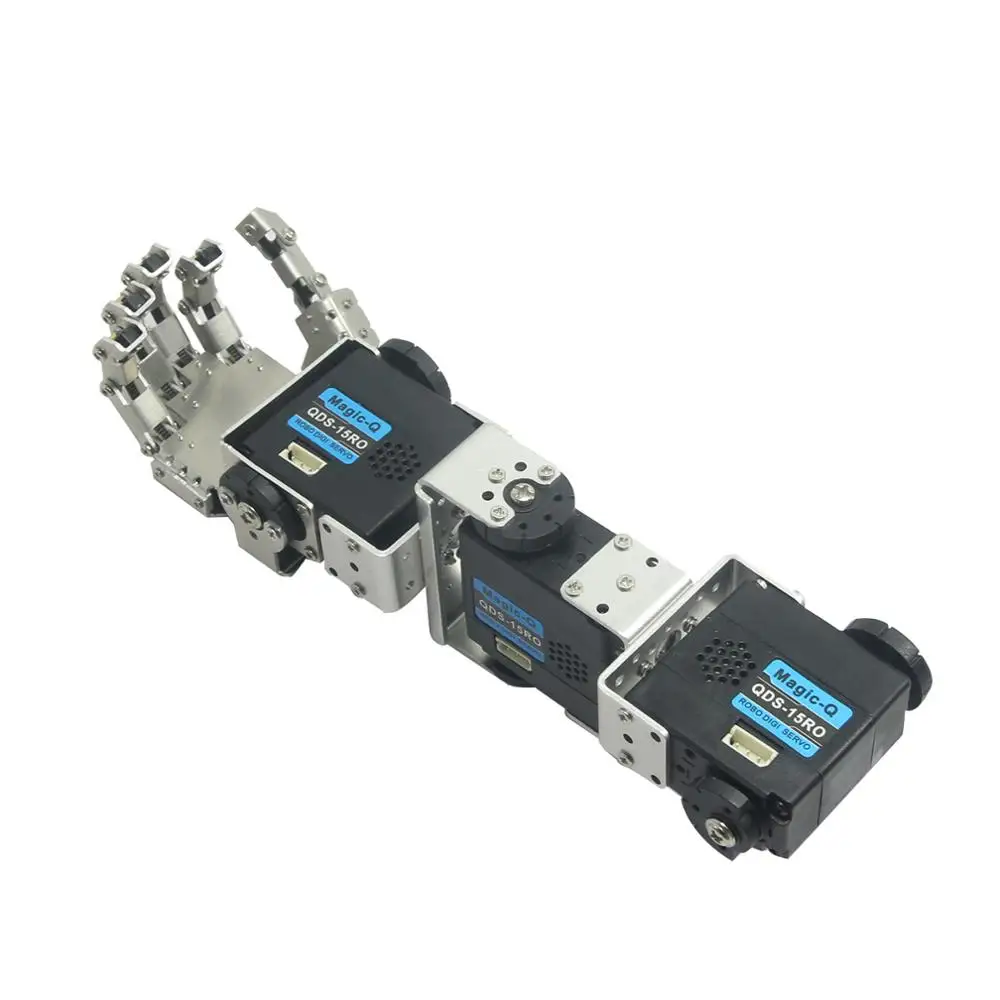 

Humanoid Robot Left Hand Arm with Fingers Manipulator & Servo for DIY Robotics
