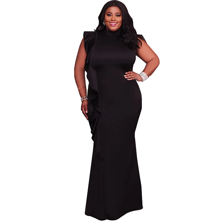

Custom Design Sleeveless Ankle-Length Plus Size Dress for Women