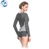 Women Wetsuit 2mm Grey Long Sleeve One piece Diving Suit Swimming Girls Thermal Snorkeling Surfing Winter Diving Clothes