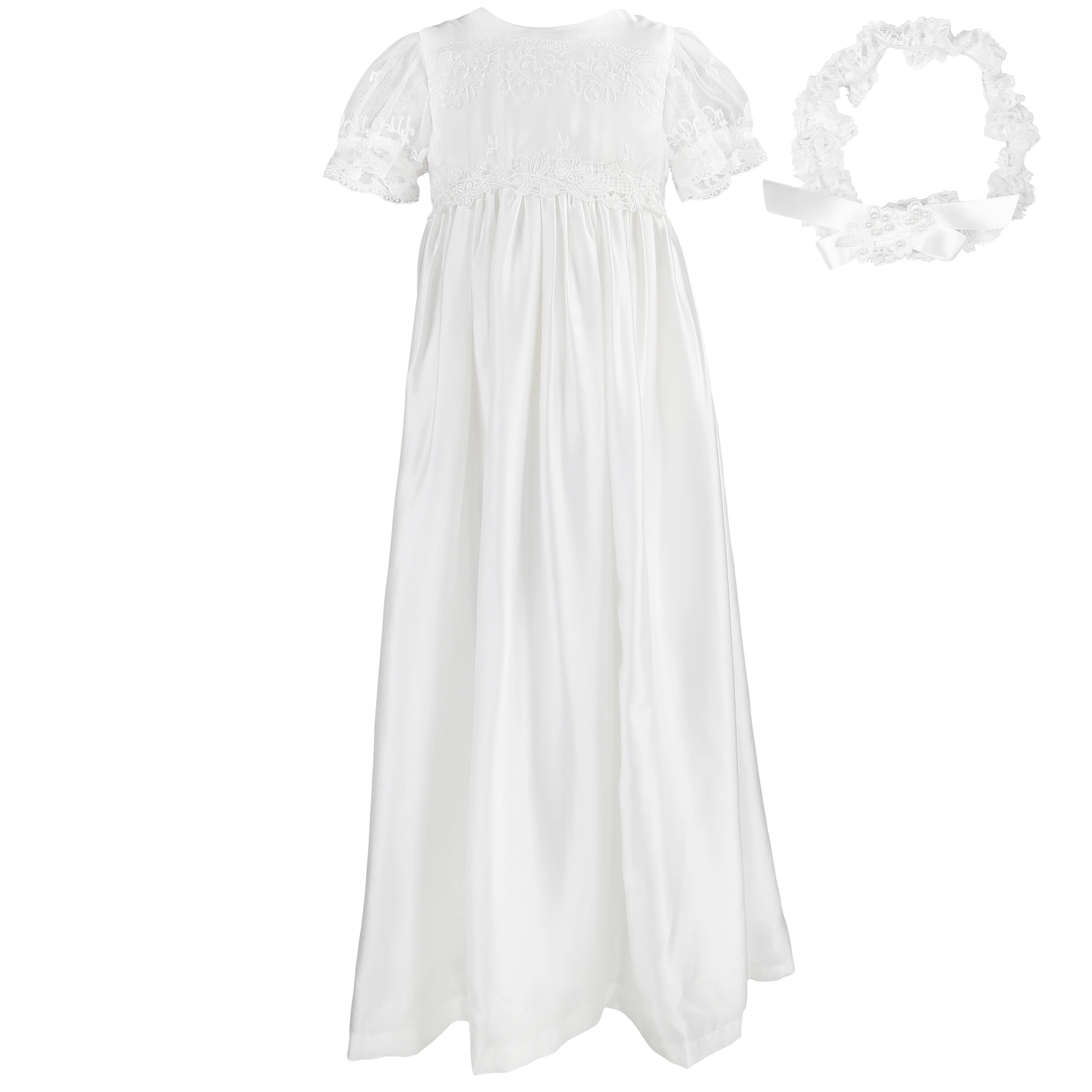 NIMBLE Baby Boys Newborn Christening Baptism Infant Satin Romper Outfit,0-12M
