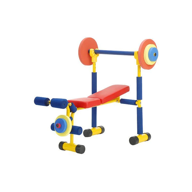 

Fun and weight bench set fitness exercise equipment for kids