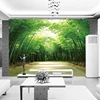Enjoy a walk after dinner theme personalize wallpaper kitchen bedroom bamboo road natural wall paper forest