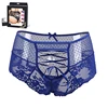 Wholesale Sexy Blue High Waist Lace Strappy String Tanga