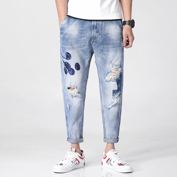 Yihao-pantalones Vaqueros Rasgados Para Hombre,Jeans Personalizados De  Harén Para Hombre - Buy Pantalones Vaqueros Para Hombre,Vaqueros Rasgados  Para Hombre,Pantalones Harem Product on Alibaba.com