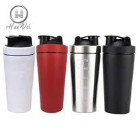 

OEM High quality Eco-Friendly 500/740ml stainless steel sport protein bottle shaker
