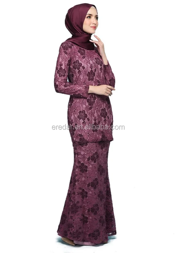 Top Selling Custom Muslimah Baju Kurung Printed Kebaya Baju Kurung