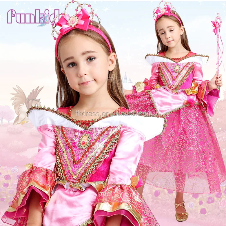 

New Girls Pink Deluxe Aurora Sleeping Beauty Princess Dress, As per the pic