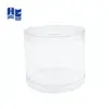 Customize Clear Cylinder Packaging Plastic PVC Round Box Sweet Candy With Lids