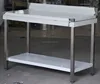Industrial heat press stainless steel corner work table for food preparation