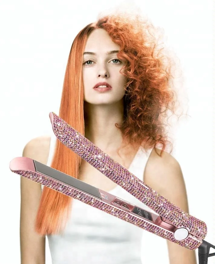Private Label Groothandel Crystal Flat Iron Stijltang