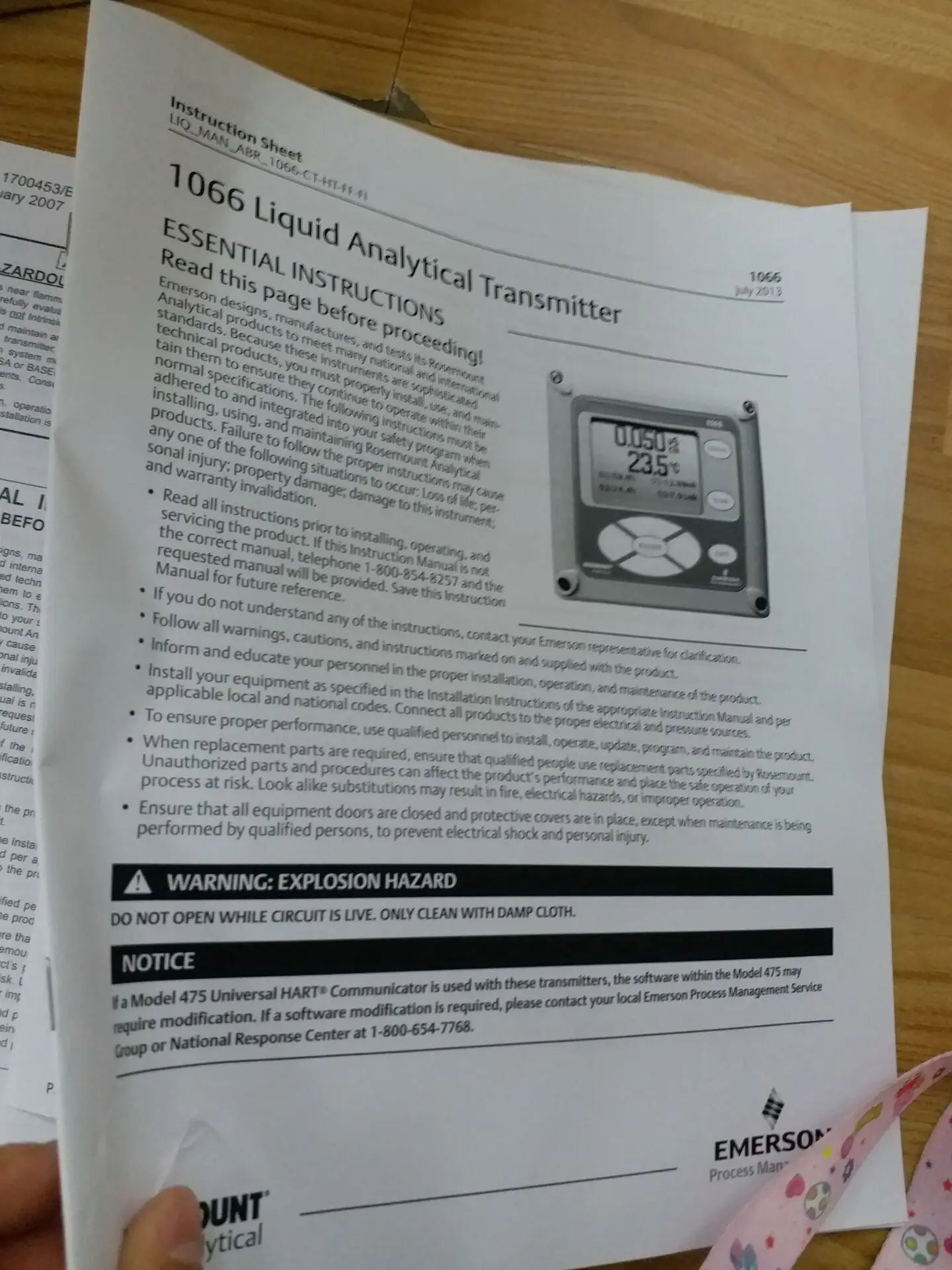 Emerson/ph/orp Analyzer 1056012238an Made In Us Mexico Buy 1056