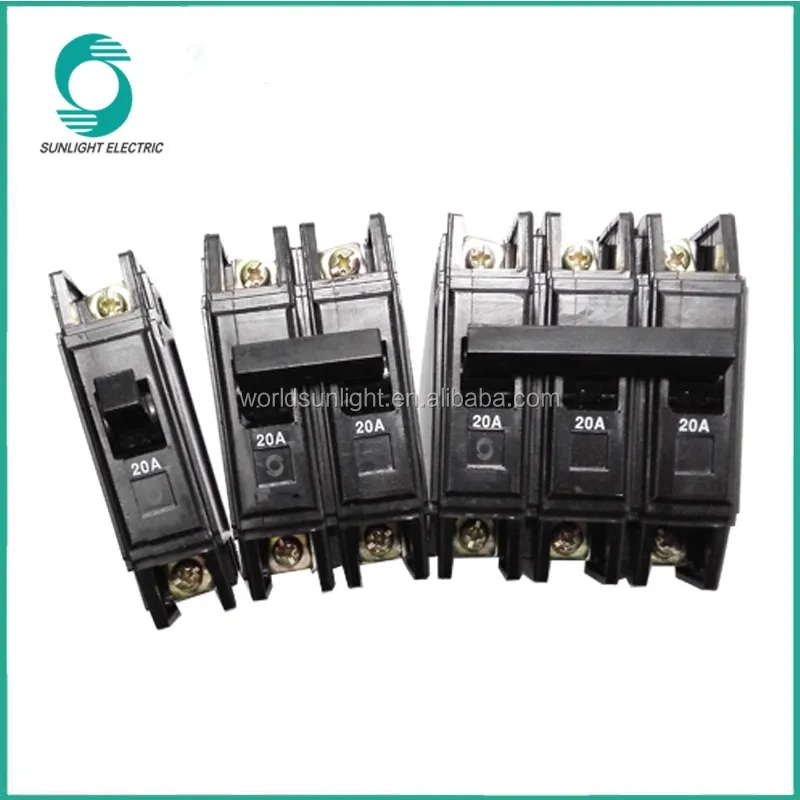 IP20 BH series Bolt-on type black 6A - 100A 1P 2P 3P mcb miniature circuit breaker