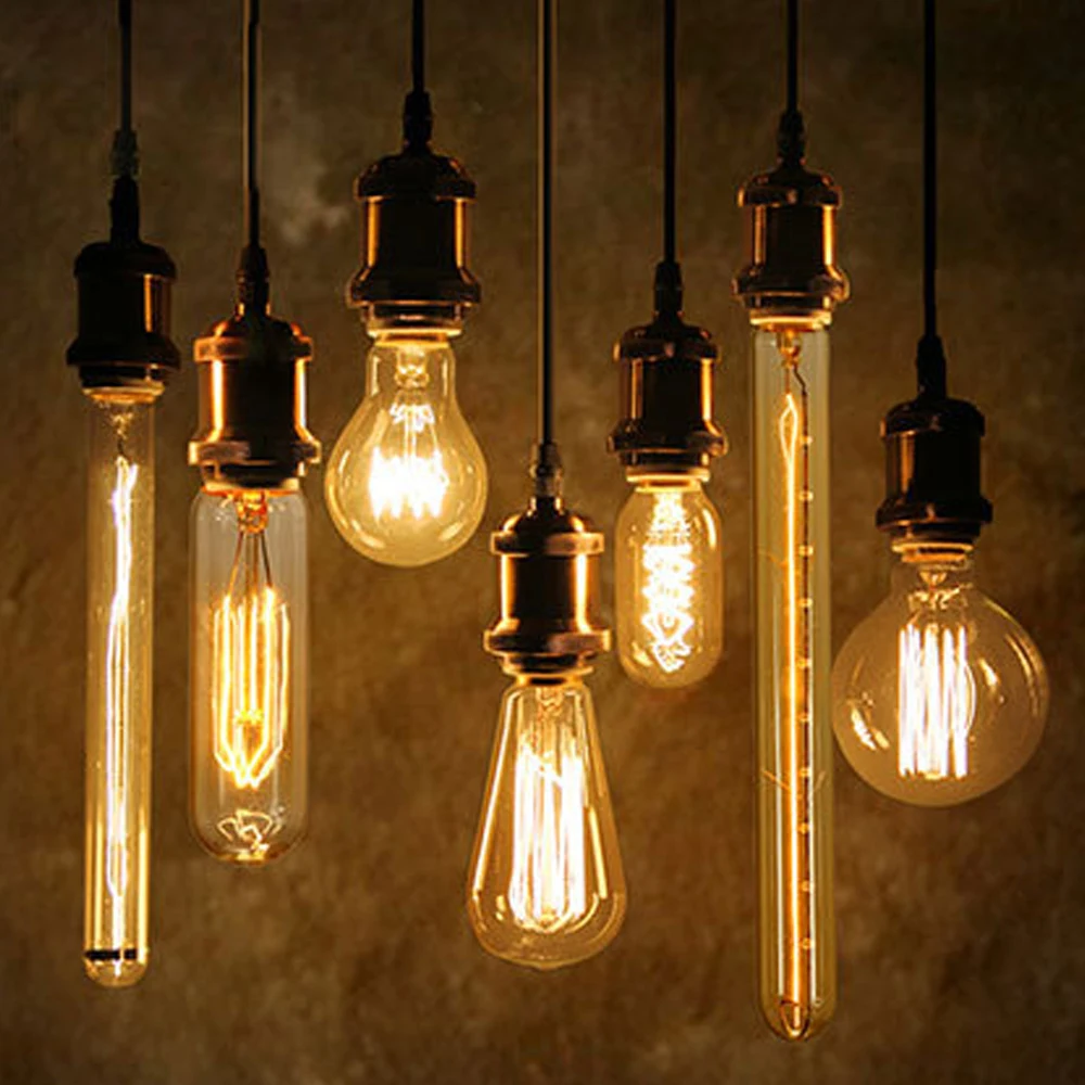 Professional Factory Supply E27 decorative Retro Bulb various Lamp Light ST64 A19 G95 G80 G125 vintage Edison Bulbs