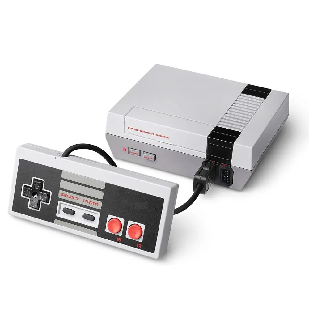 

Mini Retro Classic Game Console- 620 Game Console -Video game console 8 Bit Built-in 620 Games With 2 Controllers, White/grey