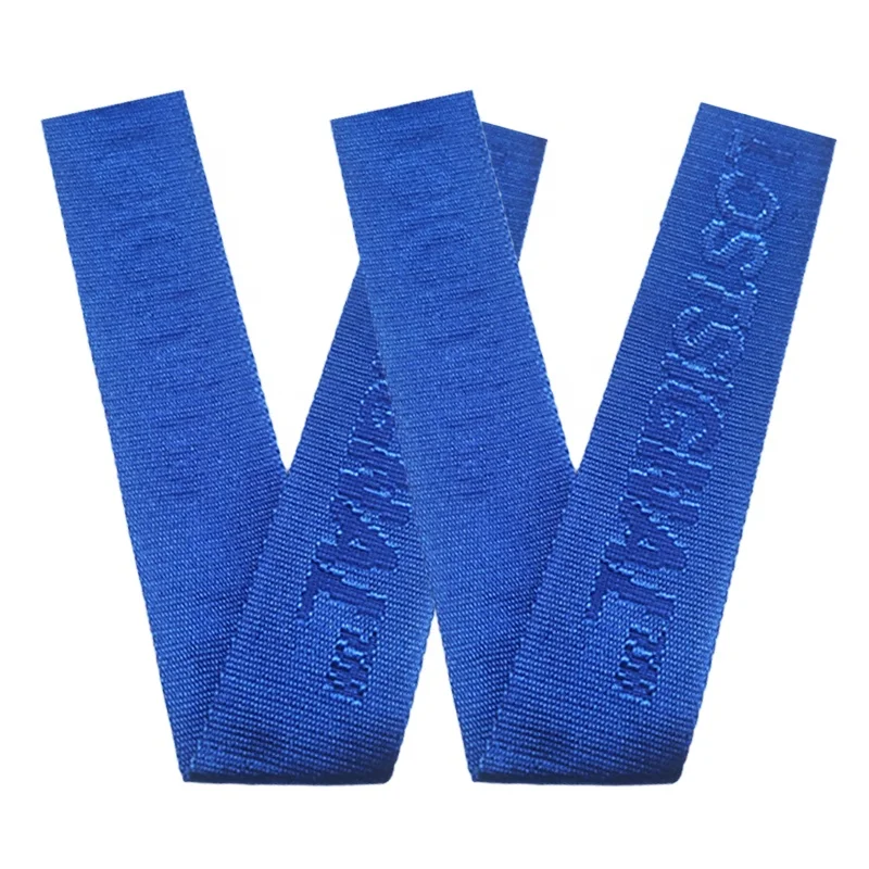 

Small Moq 1.5 Inch Wholesale Custom Logo Non-Slip Thick Polyester Nylon Jacquard Woven Debossed Webbing Strap For Bags