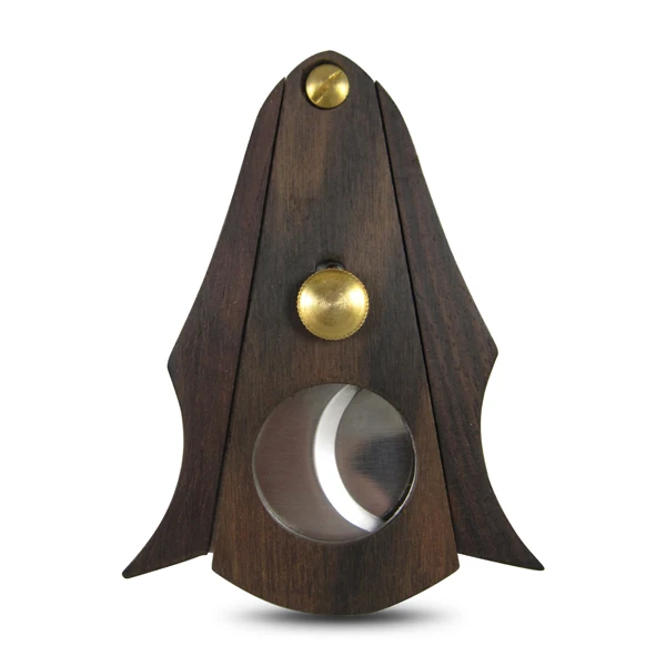 

Colorful Coating Oval Shaped Cigar Cutters Cheap Wholesale Cigar Accessories New Design Mini Wooden Custom logo Cigar Cutter