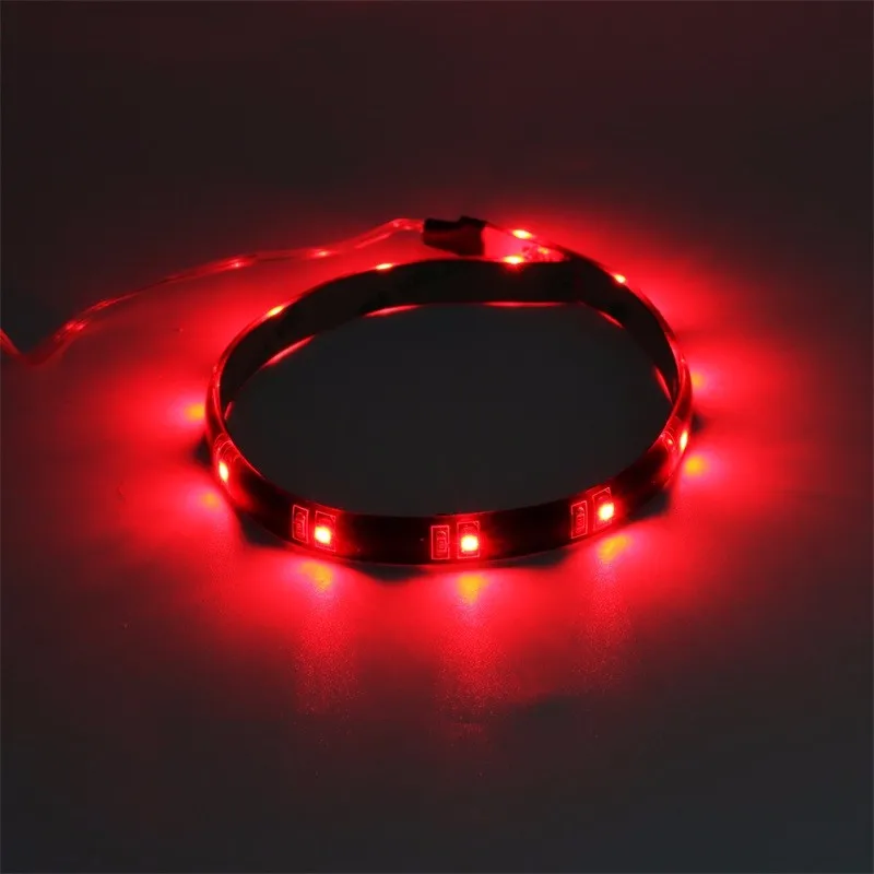 Smd3528 Battery Operated Led Strip 30cm 12 Leds Waterproof Flexible Tape Light With Black Pcb 