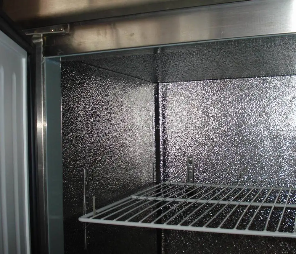 Comercial De Congelador Vertical De Acero Inoxidable La Mitad Nevera